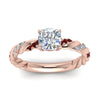 Load image into Gallery viewer, Cushion Cut Twisted Vine Engagement Ring