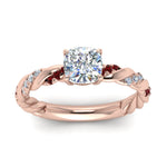 Load image into Gallery viewer, Twisted Vine Cushion Diamond Ring
