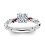 Load image into Gallery viewer, Twisted Vine Cushion Diamond Ring
