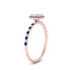 Load image into Gallery viewer, cushion-cut-sapphire-halo-petite-engagement-ring-in-rose-gold-FD8523CURGSABLANGLE3-NL-RG