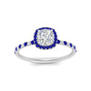 Load image into Gallery viewer, cushion-cut-sapphire-halo-petite-engagement-ring-in-white-gold-FD8523CURGSABLANGLE3-NL-WG