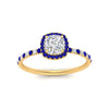 Load image into Gallery viewer, cushion-cut-sapphire-halo-petite-engagement-ring-in-yellow-gold-FD8523CURGSABLANGLE3-NL-YG