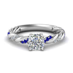 Load image into Gallery viewer, Twisted Vine Cushion Diamond Ring
