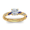 Load image into Gallery viewer, Cushion Cut Twisted Vine Engagement Ring