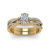 Load image into Gallery viewer, cushion-cut-simple-diamond-twisted-vine-bridal-ring-sets-in-14K-yellow-gold-FD8233CU-NL-YG