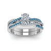 Load image into Gallery viewer, cushion-cut-simple-diamond-twisted-vine-bridal-ring-sets-with-ice-blue-topaz-in-14K-white-gold-FD8233CUGICBLTO-NL-WG