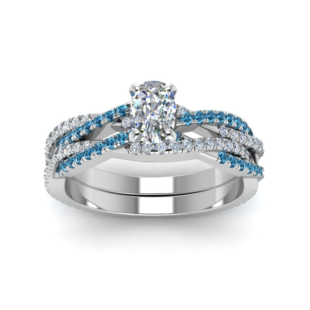 cushion-cut-simple-diamond-twisted-vine-bridal-ring-sets-with-ice-blue-topaz-in-14K-white-gold-FD8233CUGICBLTO-NL-WG