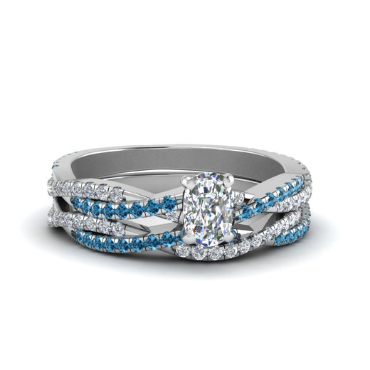 cushion-cut-simple-diamond-twisted-vine-bridal-ring-sets-with-ice-blue-topaz-in-950-Platinum-FD8233CUGICBLTO-NL-WG