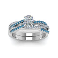 Thumbnail 120 - cushion-cut-simple-diamond-twisted-vine-bridal-ring-sets-with-ice-blue-topaz-in-950-Platinum-FD8233CUGICBLTO-NL-WG