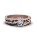 Thumbnail 19 - cushion-cut-simple-twisted-vine-bridal-ring-sets-with-black-diamond-in-14K-rose-gold-FD8233CUGBLACK-NL-RG