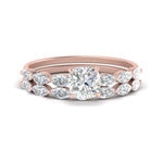 Load image into Gallery viewer, cushion-cut-single-prong-marquise-diamond-engagement-ring-and-band-in-FD9939CU-NL-RG

