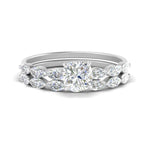 Load image into Gallery viewer, cushion-cut-single-prong-marquise-diamond-engagement-ring-and-band-in-FD9939CU-NL-WG
