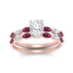 Load image into Gallery viewer, cushion-cut-single-prong-marquise-pink-sapphire-engagement-ring-and-band-in-FD9939CUGSADRPI-NL-RG
