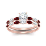 Load image into Gallery viewer, cushion-cut-single-prong-marquise-ruby-engagement-ring-and-band-in-FD9939CUGRUDR-NL-RG
