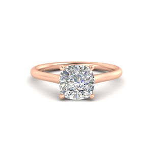 Cushion Cut Single Stone Engagement Ring