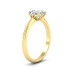 Load image into Gallery viewer, Floral Head Cushion Solitaire Cathedral Ring
