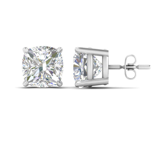 Cushion Diamond Basket Stud Earring