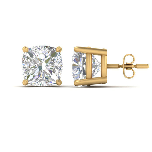 Cushion Diamond Basket Stud Earring