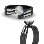 Load image into Gallery viewer, cushion-cut-swirl-channel-diamond-bridal-black-set-in-black-gold-FDENS4028CU-NL-BG.jpg
