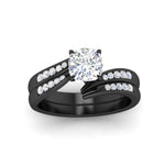 Load image into Gallery viewer, cushion-cut-swirl-channel-diamond-bridal-black-set-in-black-gold-FDENS4028CU-NL-BG.jpg
