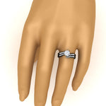 Load image into Gallery viewer, cushion-cut-swirl-channel-diamond-bridal-black-set-in-black-gold-FDENS4028CU-NL-BG.jpg
