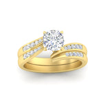 Load image into Gallery viewer, cushion-cut-swirl-channel-diamond-bridal-set-in-yellow-gold-FDENS4028CU-NL-YG.jpg
