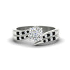 Load image into Gallery viewer, cushion-cut-swirl-channel-diamond-bridal-set-with-black-diamond-in-white-gold-FDENS4028CUGBLACK-NL-WG.jpg