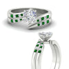 Load image into Gallery viewer, cushion-cut-swirl-channel-diamond-bridal-set-with-emerald-in-white-gold-FDENS4028CUGEMGR-NL-WG.jpg