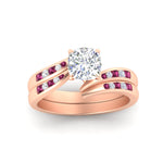 Load image into Gallery viewer, cushion-cut-swirl-channel-diamond-bridal-set-with-pink-sapphire-in-rose-gold-FDENS4028CUGSADRPI-NL-RG.jpg
