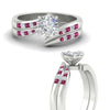 Load image into Gallery viewer, cushion-cut-swirl-channel-diamond-bridal-set-with-pink-sapphire-in-white-gold-FDENS4028CUGSADRPI-NL-WG.jpg