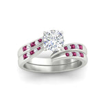Load image into Gallery viewer, cushion-cut-swirl-channel-diamond-bridal-set-with-pink-sapphire-in-white-gold-FDENS4028CUGSADRPI-NL-WG.jpg
