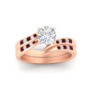 Load image into Gallery viewer, cushion-cut-swirl-channel-diamond-bridal-set-with-ruby-in-rose-gold-FDENS4028CUGRUDR-NL-RG.jpg