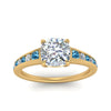 Load image into Gallery viewer, cushion-cut-swirl-engraved-channel-accent-diamond-engagement-ring-with-blue-topaz-in-FD122866CURGICBLTO-NL-YG