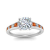 Load image into Gallery viewer, cushion-cut-swirl-engraved-channel-accent-diamond-engagement-ring-with-orange-sapphire-in-FD122866CURGSAOR-NL-WG