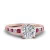 Load image into Gallery viewer, cushion-cut-swirl-engraved-channel-accent-diamond-engagement-ring-with-pink-sapphire-in-FD122866CURGSADRPI-NL-RG