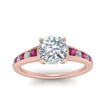 Load image into Gallery viewer, cushion-cut-swirl-engraved-channel-accent-diamond-engagement-ring-with-pink-sapphire-in-FD122866CURGSADRPI-NL-RG
