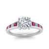 Load image into Gallery viewer, cushion-cut-swirl-engraved-channel-accent-diamond-engagement-ring-with-pink-sapphire-in-FD122866CURGSADRPI-NL-WG