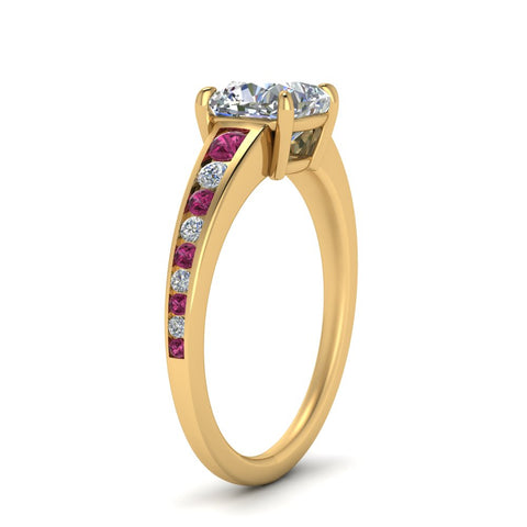 cushion-cut-swirl-engraved-channel-accent-diamond-engagement-ring-with-pink-sapphire-in-FD122866CURGSADRPI-NL-YG