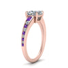 Load image into Gallery viewer, cushion-cut-swirl-engraved-channel-accent-diamond-engagement-ring-with-purple-topaz-in-FD122866CURGVITO-NL-RG