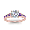 Load image into Gallery viewer, cushion-cut-swirl-engraved-channel-accent-diamond-engagement-ring-with-purple-topaz-in-FD122866CURGVITO-NL-RG