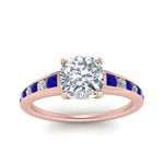 Load image into Gallery viewer, cushion-cut-swirl-engraved-channel-accent-diamond-engagement-ring-with-sapphire-in-FD122866CURGSABL-NL-RG
