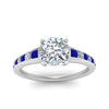 Load image into Gallery viewer, cushion-cut-swirl-engraved-channel-accent-diamond-engagement-ring-with-sapphire-in-FD122866CURGSABL-NL-WG