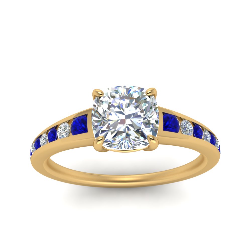 cushion-cut-swirl-engraved-channel-accent-diamond-engagement-ring-with-sapphire-in-FD122866CURGSABL-NL-YG