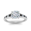 Load image into Gallery viewer, cushion-cut-swirl-engraved-channel-accent-engagement-ring-with-black-diamond-in-FD122866CURGBLACK-NL-WG