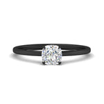 Load image into Gallery viewer, cushion-cut-thin-classic-solitaire-engagement-ring-in-black-gold-fdens9358cursleep-nl-bg