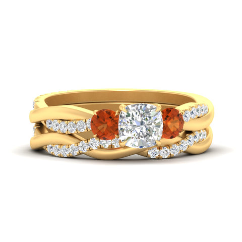 cushion-cut-three-stone-twisted-orange-sapphire-wedding-band-in-yellow-gold-fdens3301cugsaorsleep-nl-yg.jpg