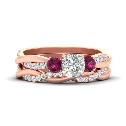 cushion-cut-three-stone-twisted-pink-sapphire-wedding-band-in-rose-gold-fdens3301cugsadrpisleep-nl-rg.jpg