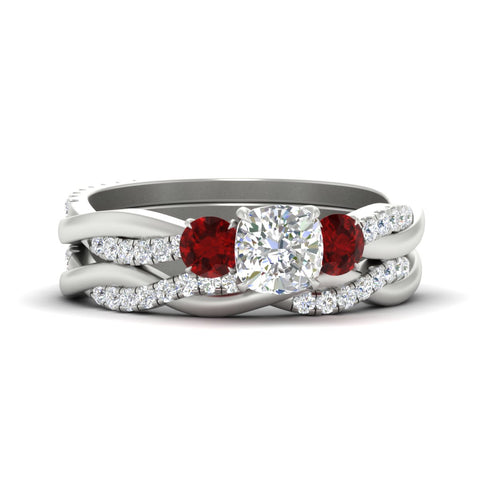 cushion-cut-three-stone-twisted-ruby-wedding-band-in-white-gold-fdens3301cugrudrsleep-nl-wg.jpg