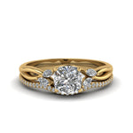 Load image into Gallery viewer, cushion-cut-twisted-diamond-bridal-set-in-14K-yellow-gold-FD8300CU-NL-YG.jpg
