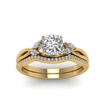 Load image into Gallery viewer, cushion-cut-twisted-diamond-bridal-set-in-14K-yellow-gold-FD8300CU-NL-YG.jpg
